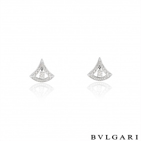 Bvlgari White Gold Diamond Divas' Dream Earrings 354049